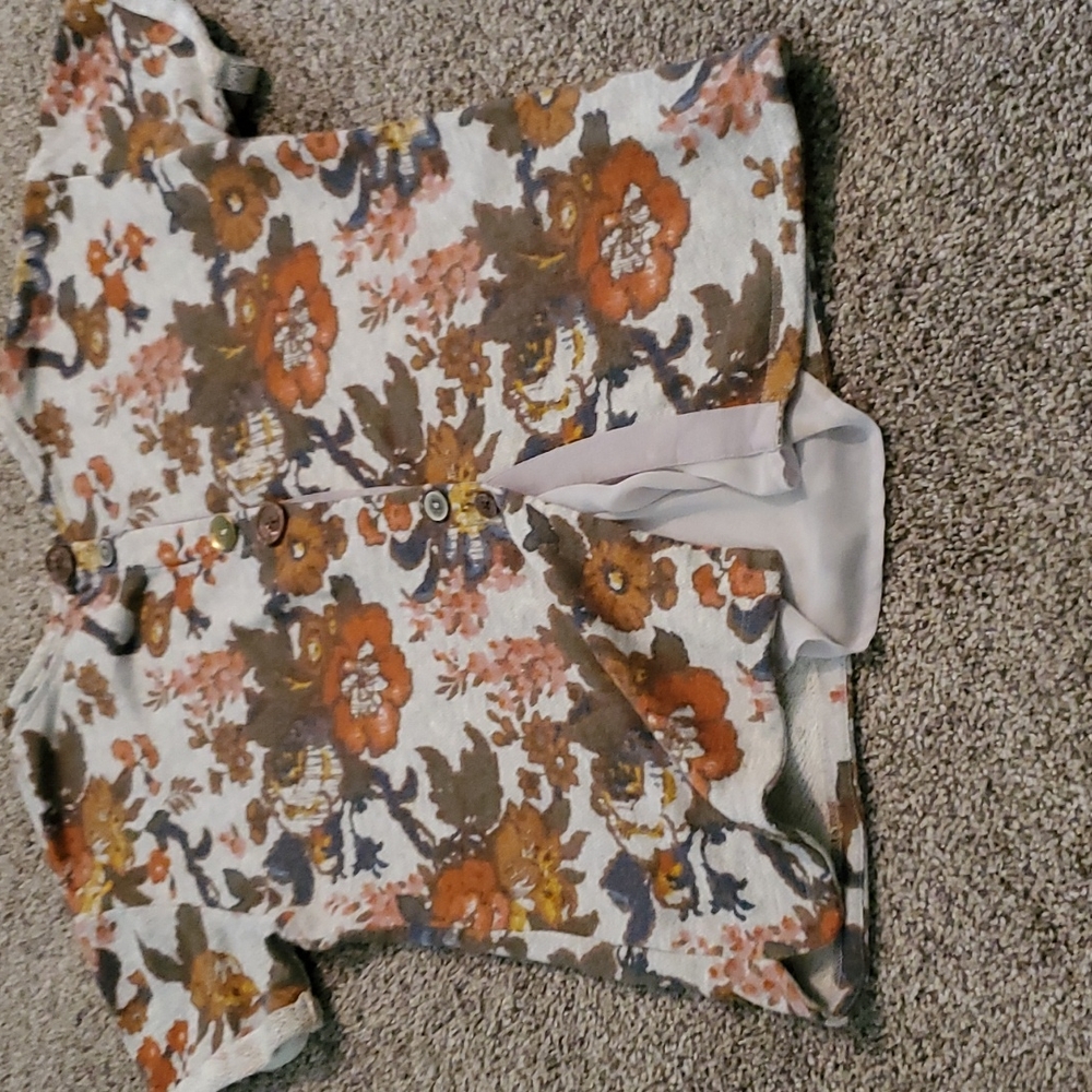 Rare Anthropologie Saturday Sunday Terry Short Sleeve Top with Cute Back Medium - Picture 9 of 9